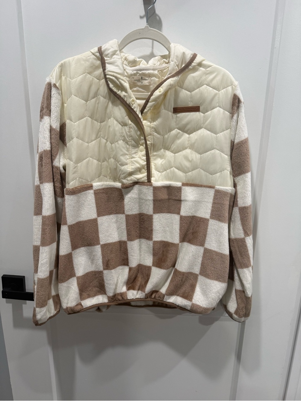 Simply Southern Simply Southern Checkerboard Fleece Pullover Hoodie - Picture 4 of 12
